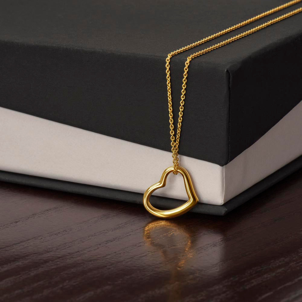 Delicate Heart Necklace — 18K Gold Dipped Sterling Silver