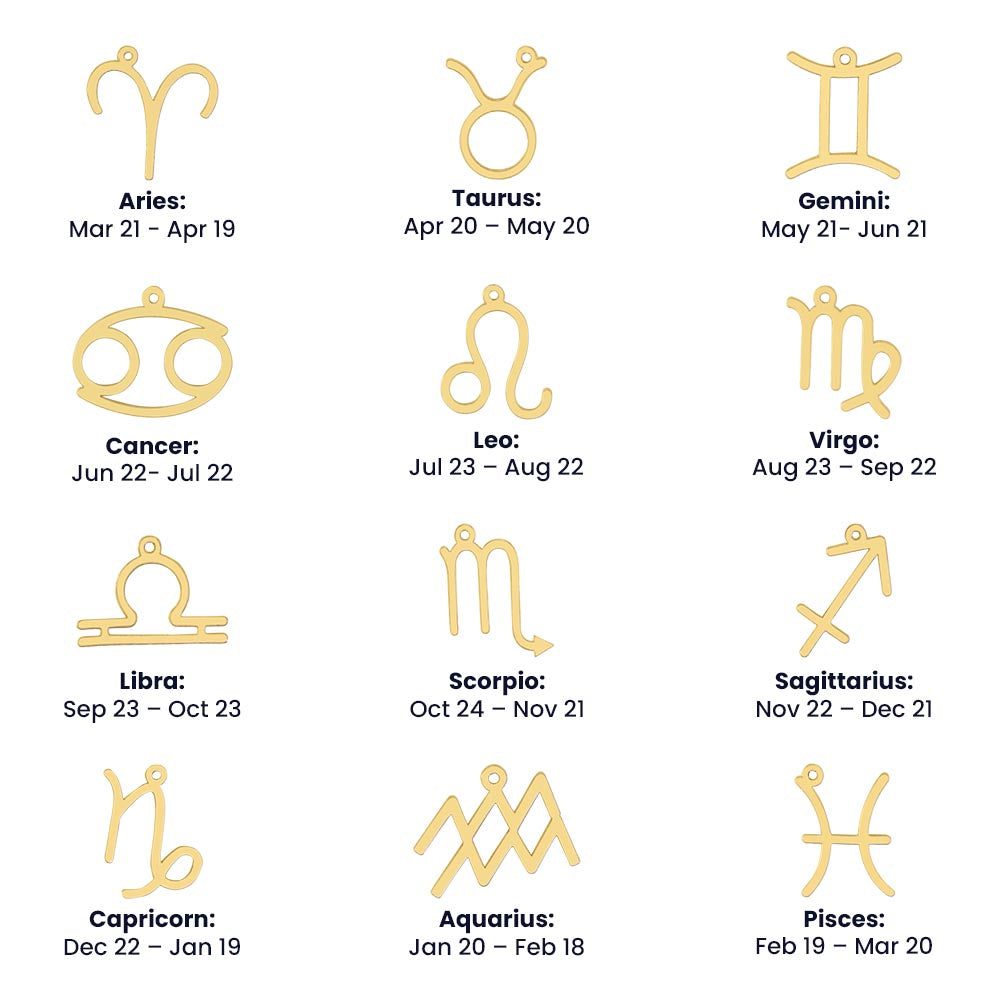 Zodiac Sign Necklace — Written in the Stars