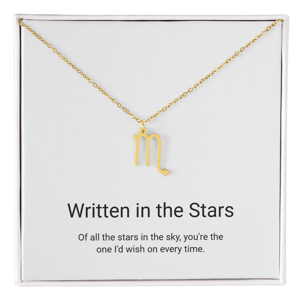 Zodiac Sign Necklace — Written in the Stars