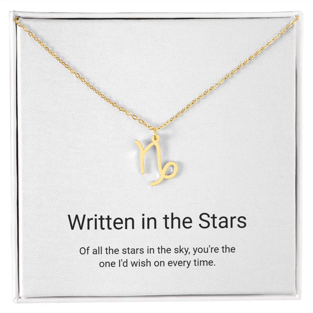 Zodiac Sign Necklace — Written in the Stars