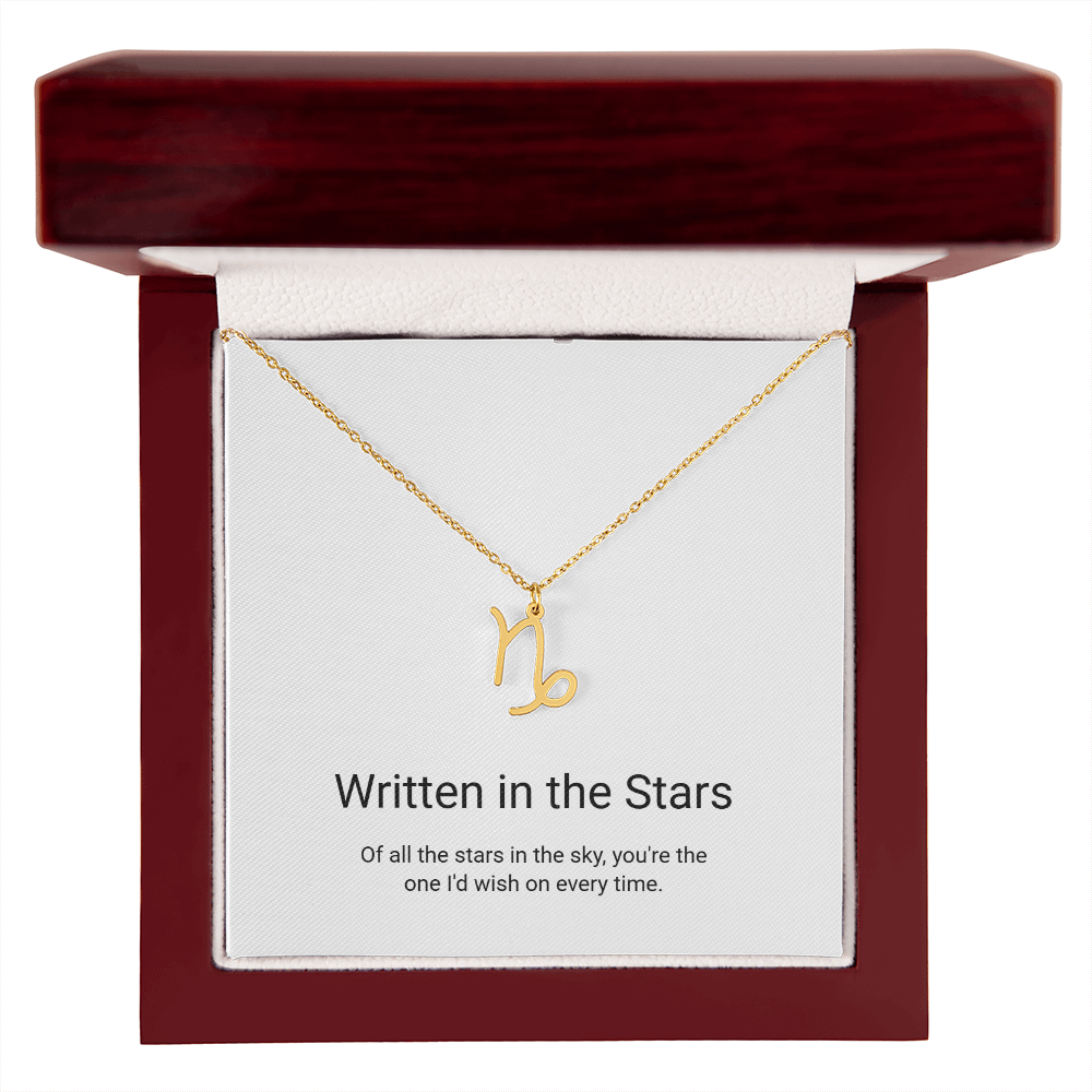 Zodiac Sign Necklace — Written in the Stars