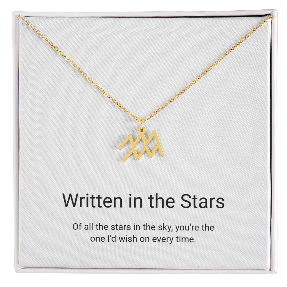 Zodiac Sign Necklace — Written in the Stars