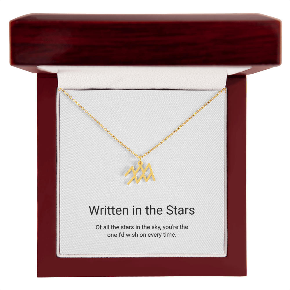Zodiac Sign Necklace — Written in the Stars