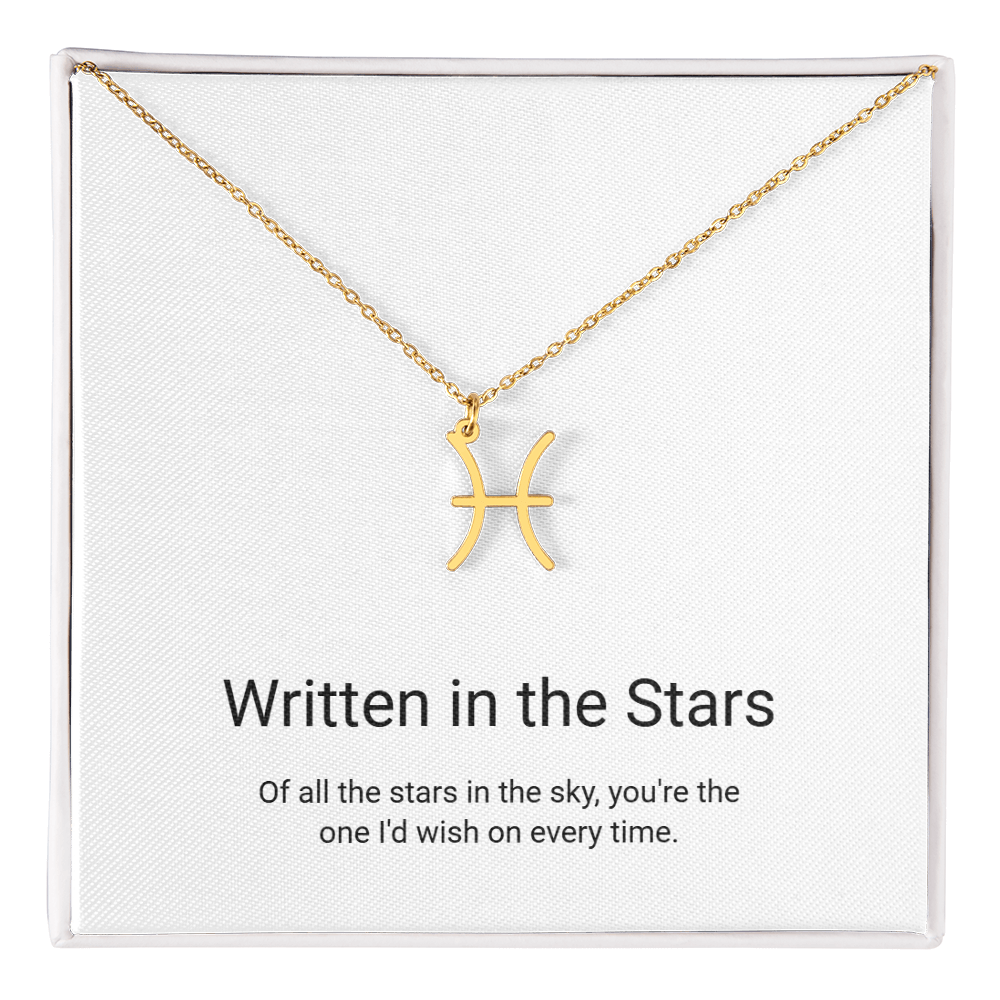 Zodiac Sign Necklace — Written in the Stars